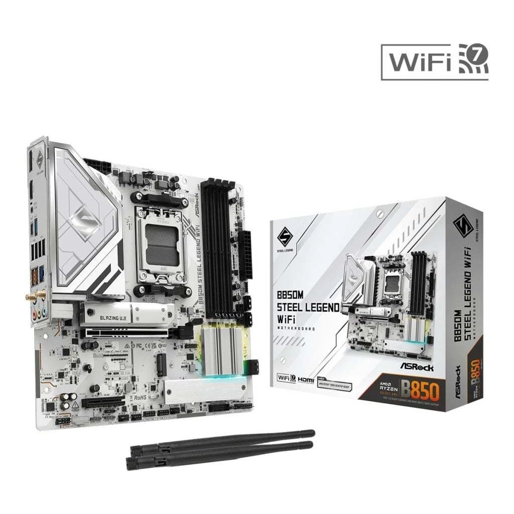 ASRock B850M STEEL LEGEND WIFI alaplap (90-MXBS20-A0UAYZ)