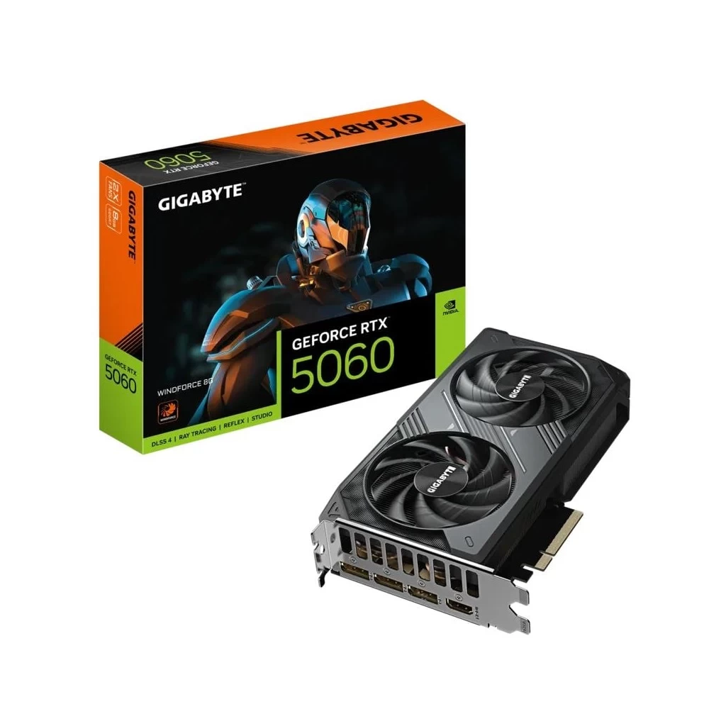 Gigabyte GeForce RTX 5060 8GB WINDFORCE 8G videokártya (GV-N5060WF2-8GD)