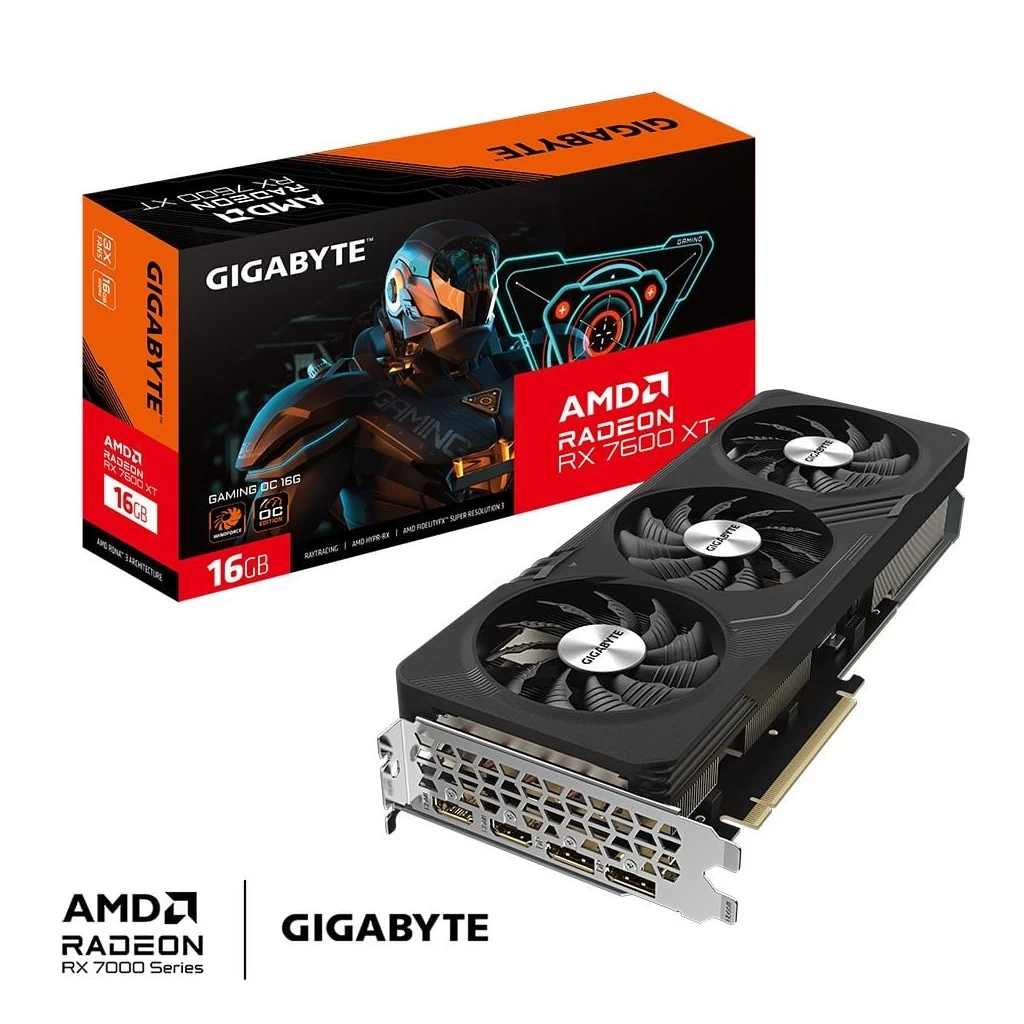 Gigabyte Radeon RX 7600 XT GAMING OC 16G videokártya (GV-R76XTGAMING OC-16GD)