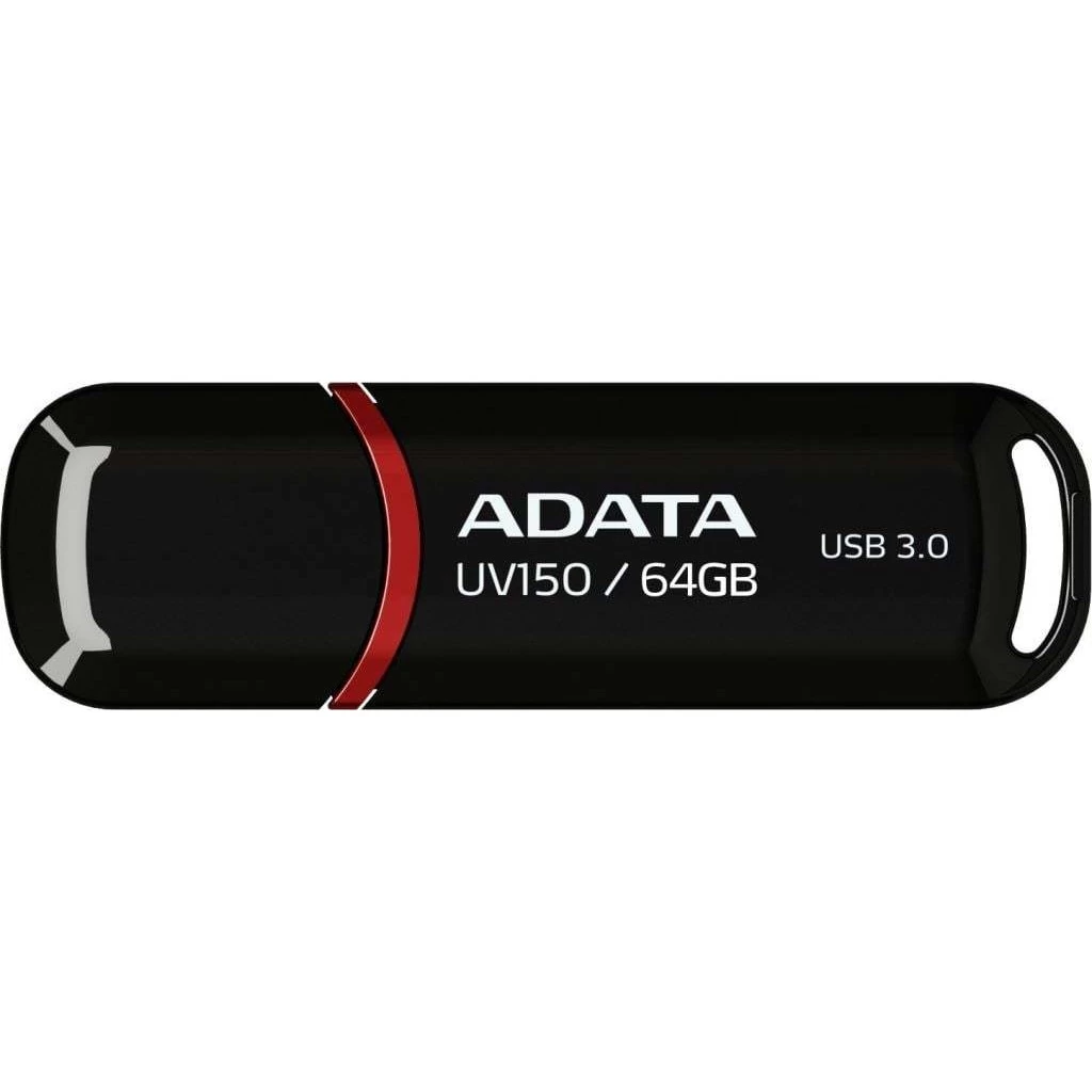 Pen Drive 64GB ADATA UV150 fekete USB 3.0 (AUV150-64G-RBK)