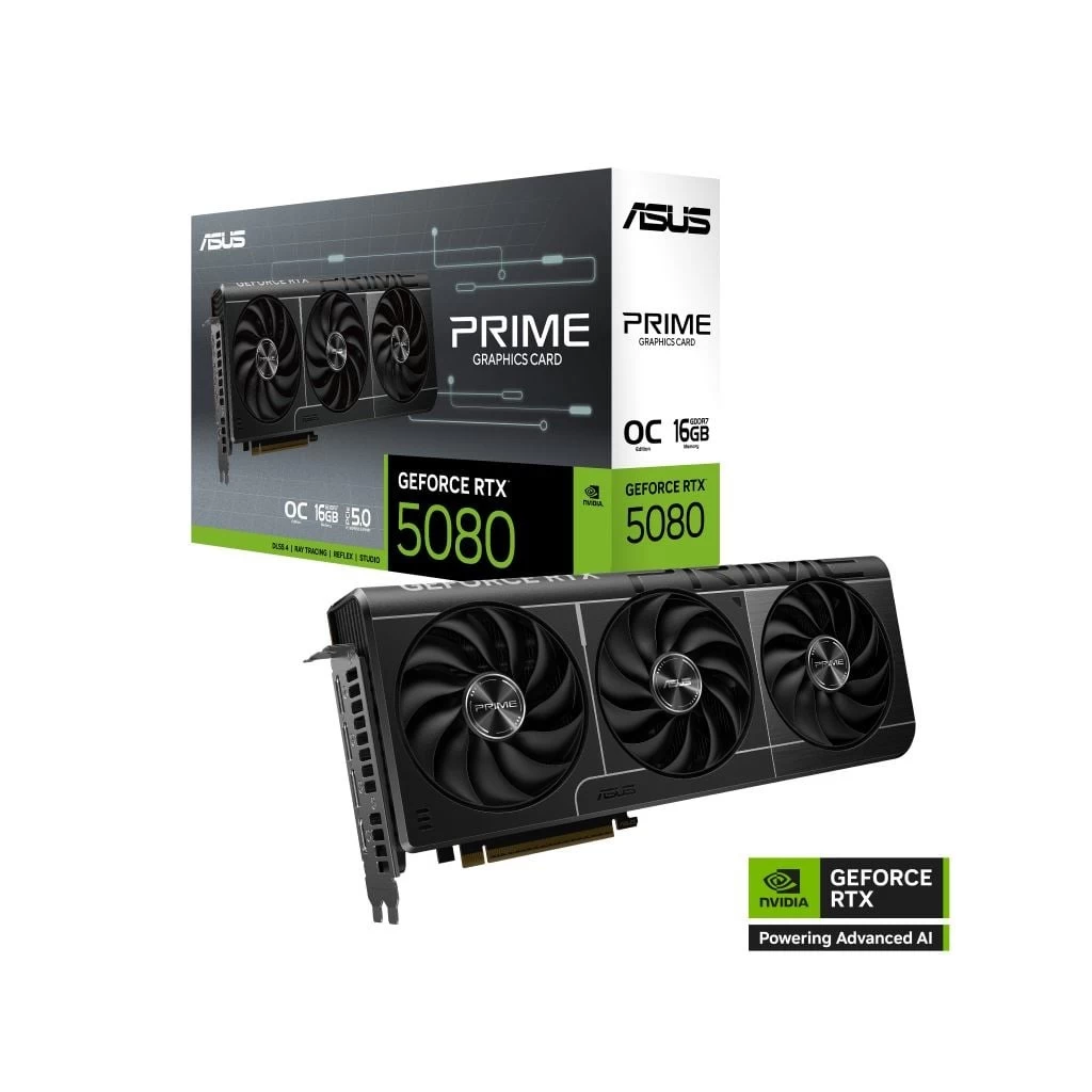 ASUS GeForce RTX 5080 16GB PRIME OC Edition videokártya (PRIME-RTX5080-O16G)