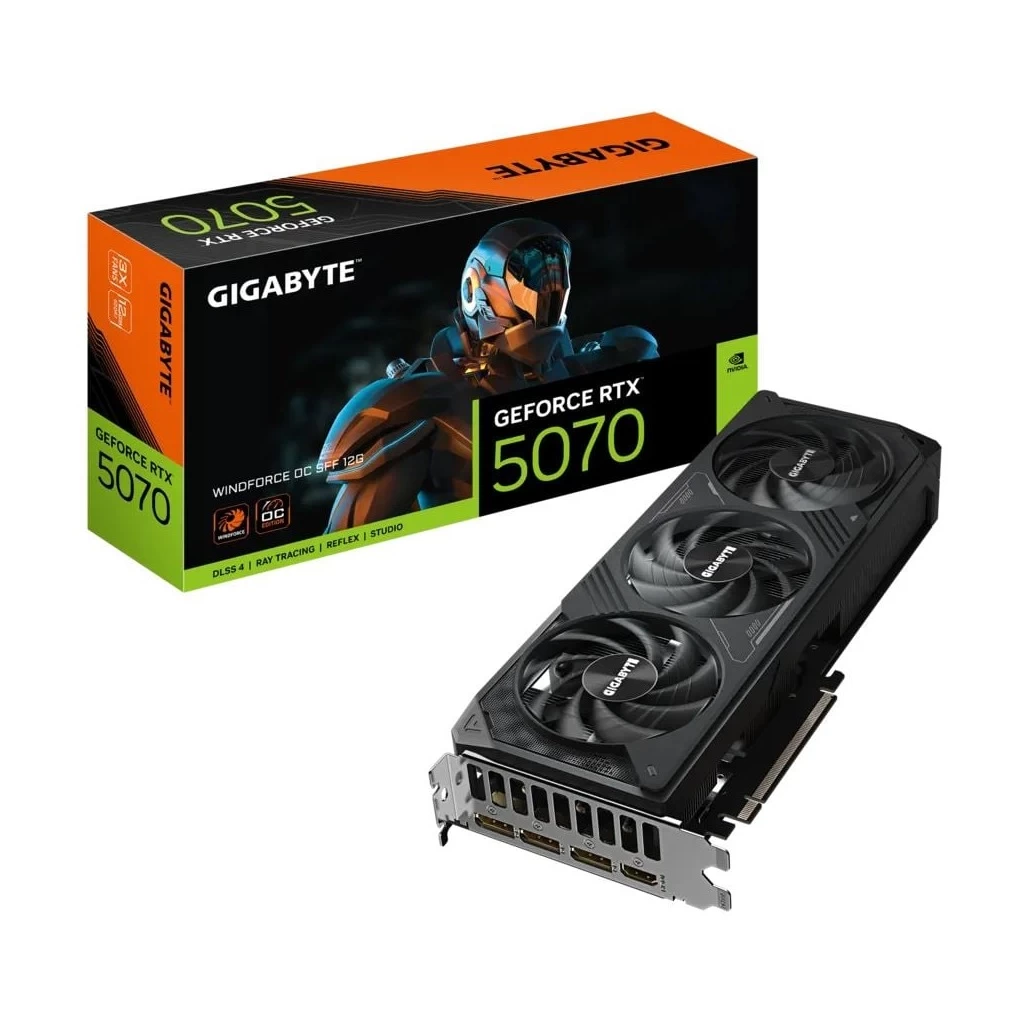 Gigabyte GeForce RTX 5070 12GB WINDFORCE OC SFF 12G videokártya (GV-N5070WF3OC-12GD)