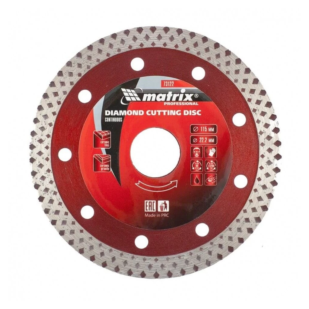 MTX 180xM14 folytonos gyémánt vágótárcsa száraz vágáshoz (731289)