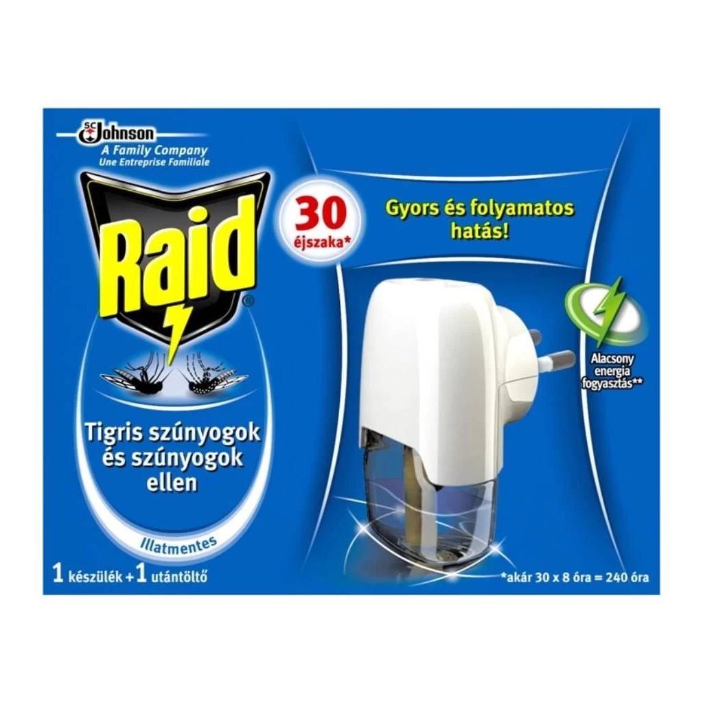 Raid elektromos párologtató + folyadék 30 éjszakás (C37380)