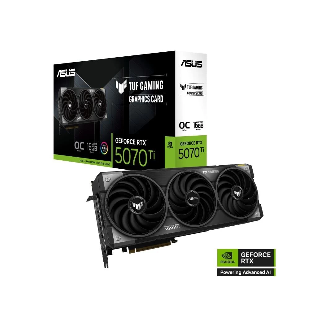 ASUS GeForce RTX 5070 Ti 16GB TUF Gaming OC Edition videokártya (TUF-RTX5070TI-O16G-GAMING)