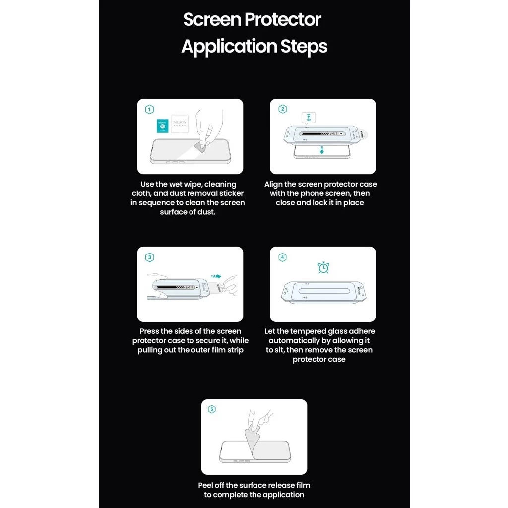 Nillkin Tempered Glass 2.5D CP+ PRO kijelzővédő az Apple iPhone 17 Pro Max készülékhez fekete (alkalmazóval)