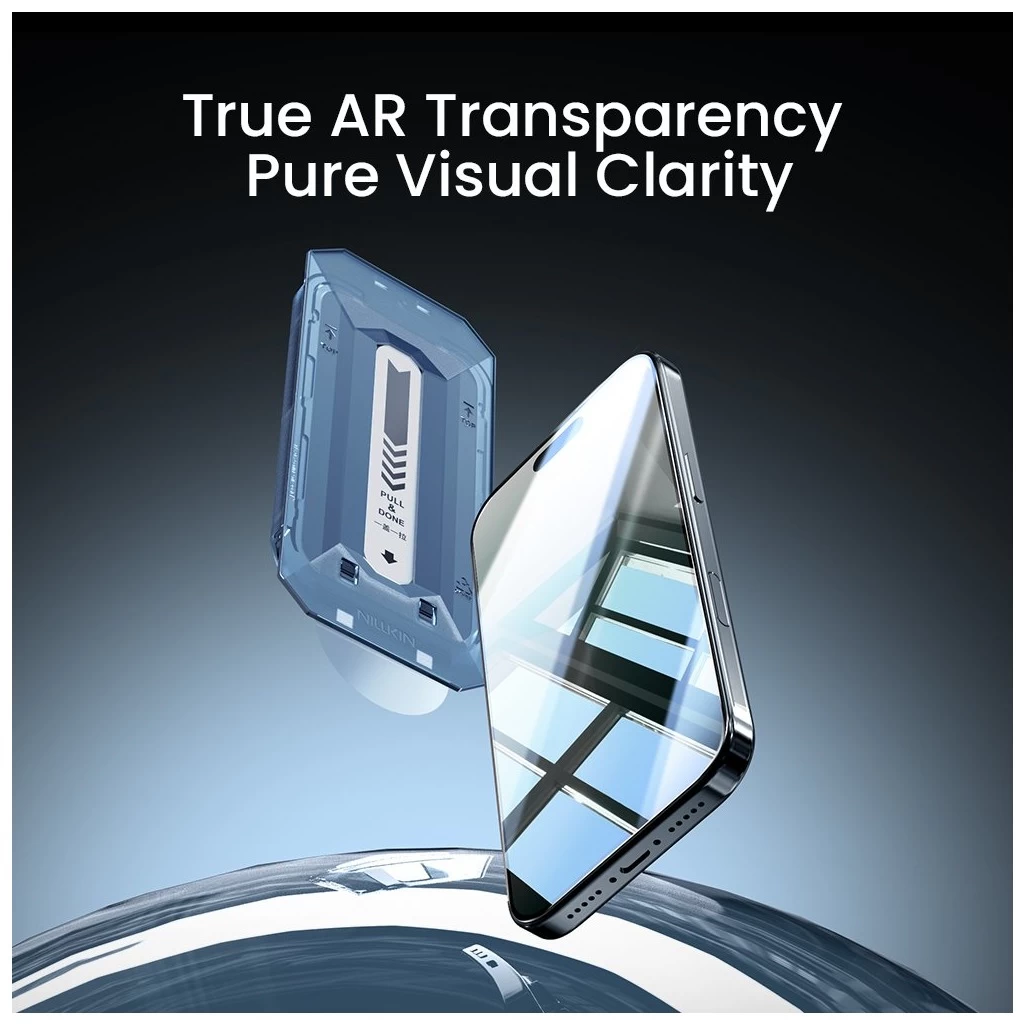 Nillkin Tempered Glass 0.2mm H+ PRO 2.5D Anti-reflektív üvegfólia Apple iPhone 17 Pro készülékhez (alkalmazóval)