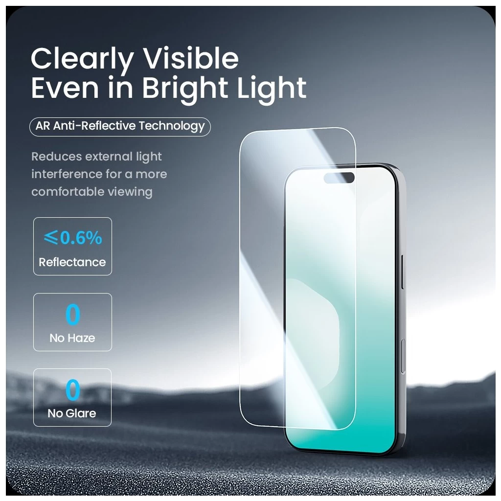 Nillkin Tempered Glass 0.2mm H+ PRO 2.5D Anti-reflektív üvegfólia Apple iPhone 17 Pro készülékhez (alkalmazóval)