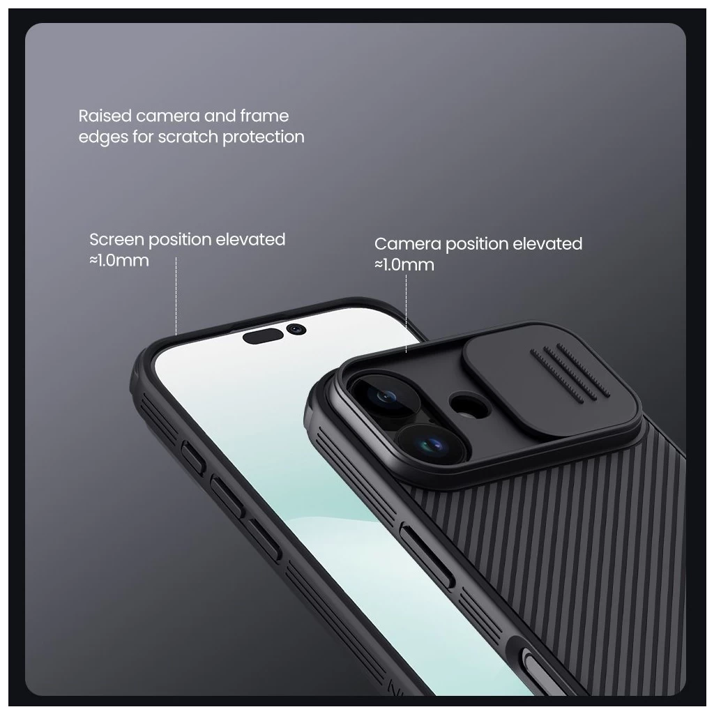 Nillkin CamShield PRO tok Apple iPhone 17 készülékhez sötét zöld