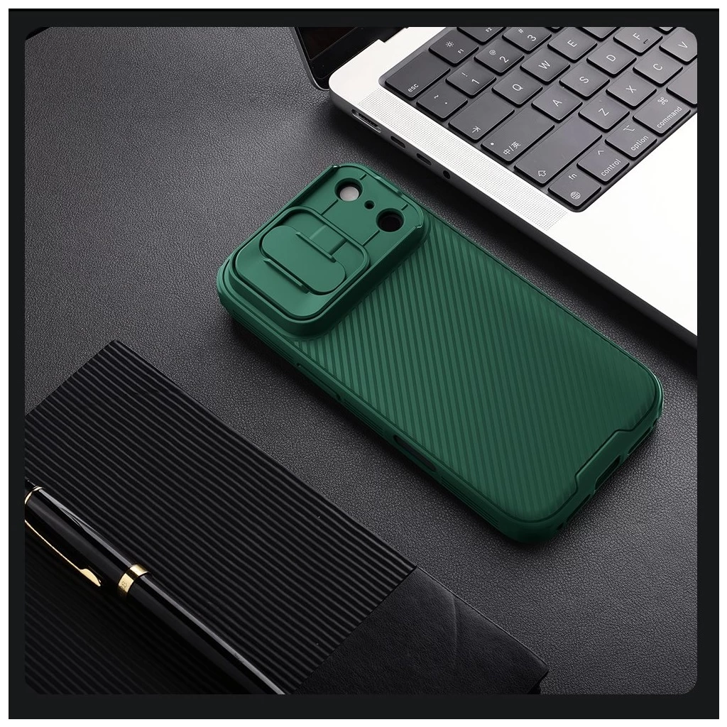 Nillkin CamShield PRO tok Apple iPhone 17 Pro készülékhez sötét zöld
