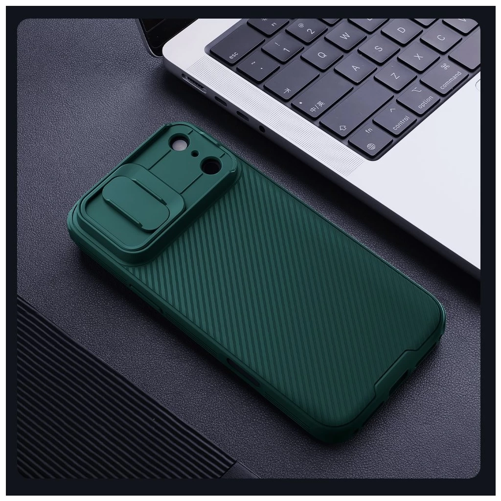 Nillkin CamShield PRO tok, Apple iPhone 17 Pro Max készülékhez, sötét zöld