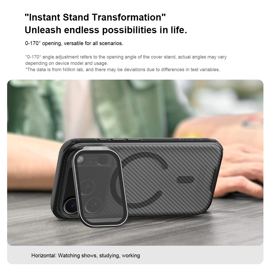 Nillkin CamShield Prop Magnetic tok Apple iPhone 17 Pro készülékhez átlátszó fekete