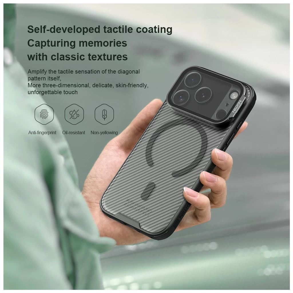 Nillkin CamShield Prop Magnetic tok Apple iPhone 17 Pro készülékhez átlátszó fekete