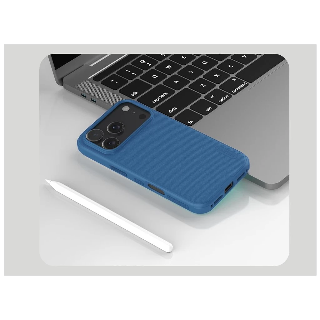 Nillkin Super Frosted PRO tok Apple iPhone 17 Pro Max készülékhez kék