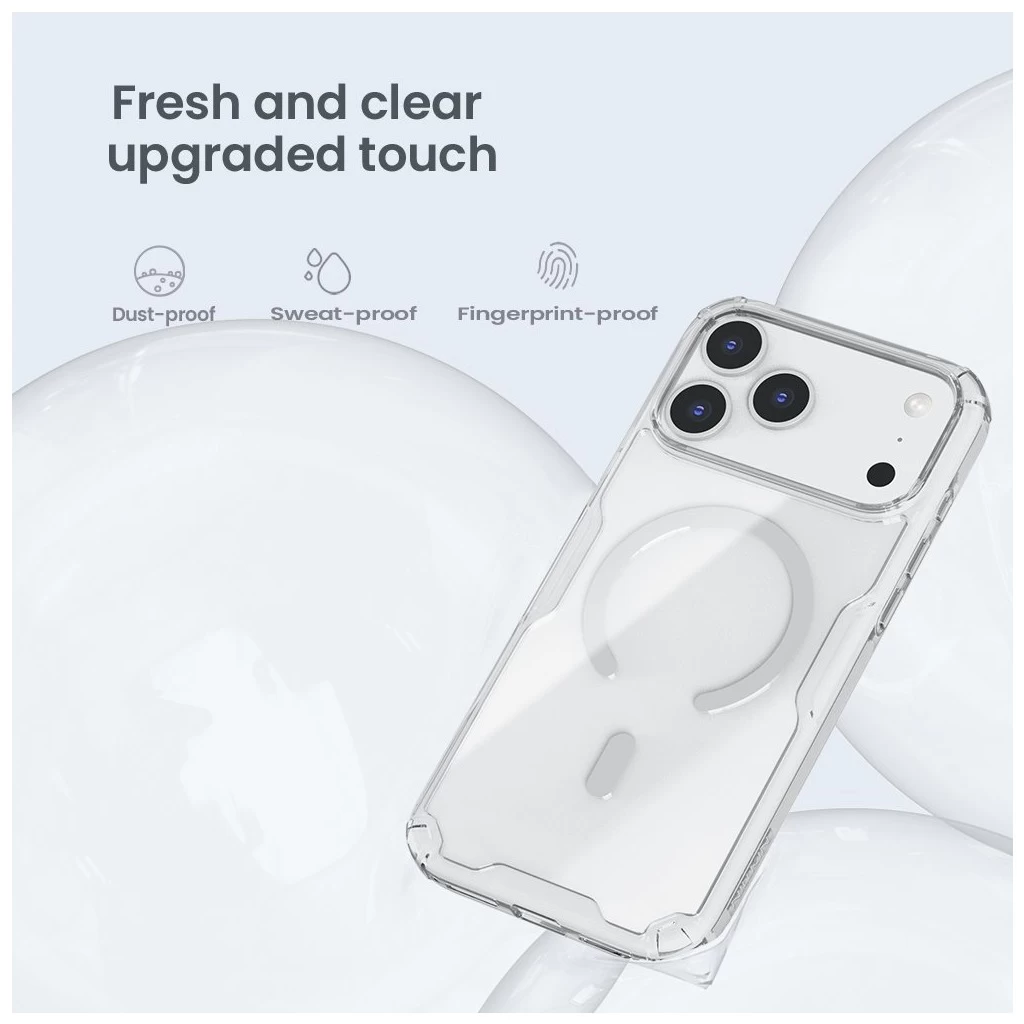 Nillkin Nature TPU PRO mágneses tok Apple iPhone 17 Pro Max készülékhez átlátszó fekete