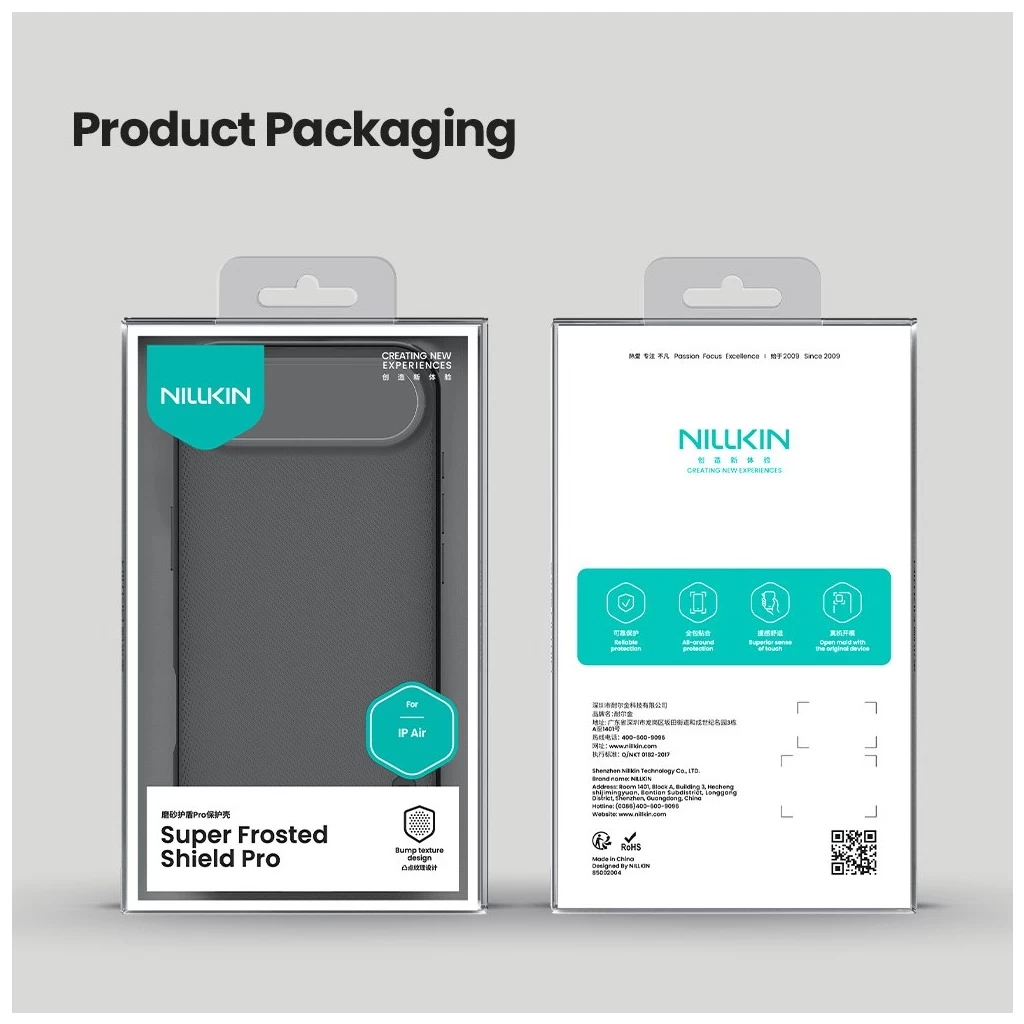 Nillkin Super Frosted PRO tok Apple iPhone Air készülékhez átlátszó fekete