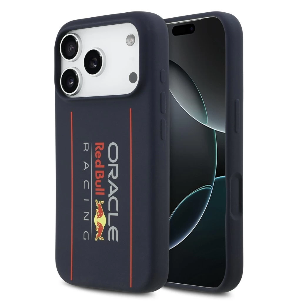 Red Bull Silicone Vertical Logo MagSafe tok iPhone 17 Pro készülékhez tengerészkék