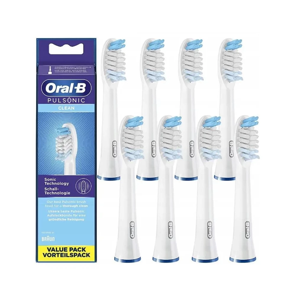 Braun Oral-B Pulsonic Clean pótfej fehér 8db (4210201395348)