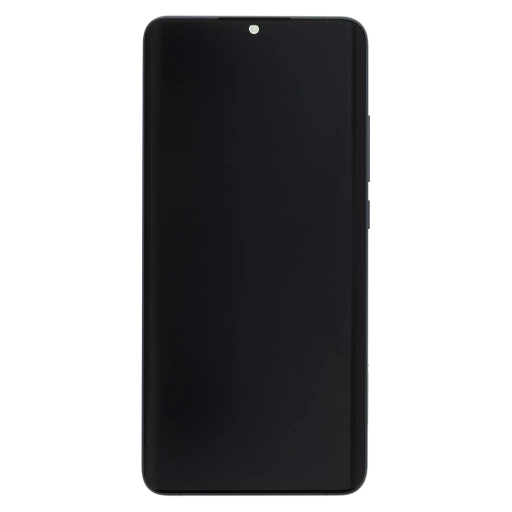 LCD kijelző + érintőegység + elülső tok for Xiaomi Mi Note10 (Pro) készülékhez fekete (Service Pack)