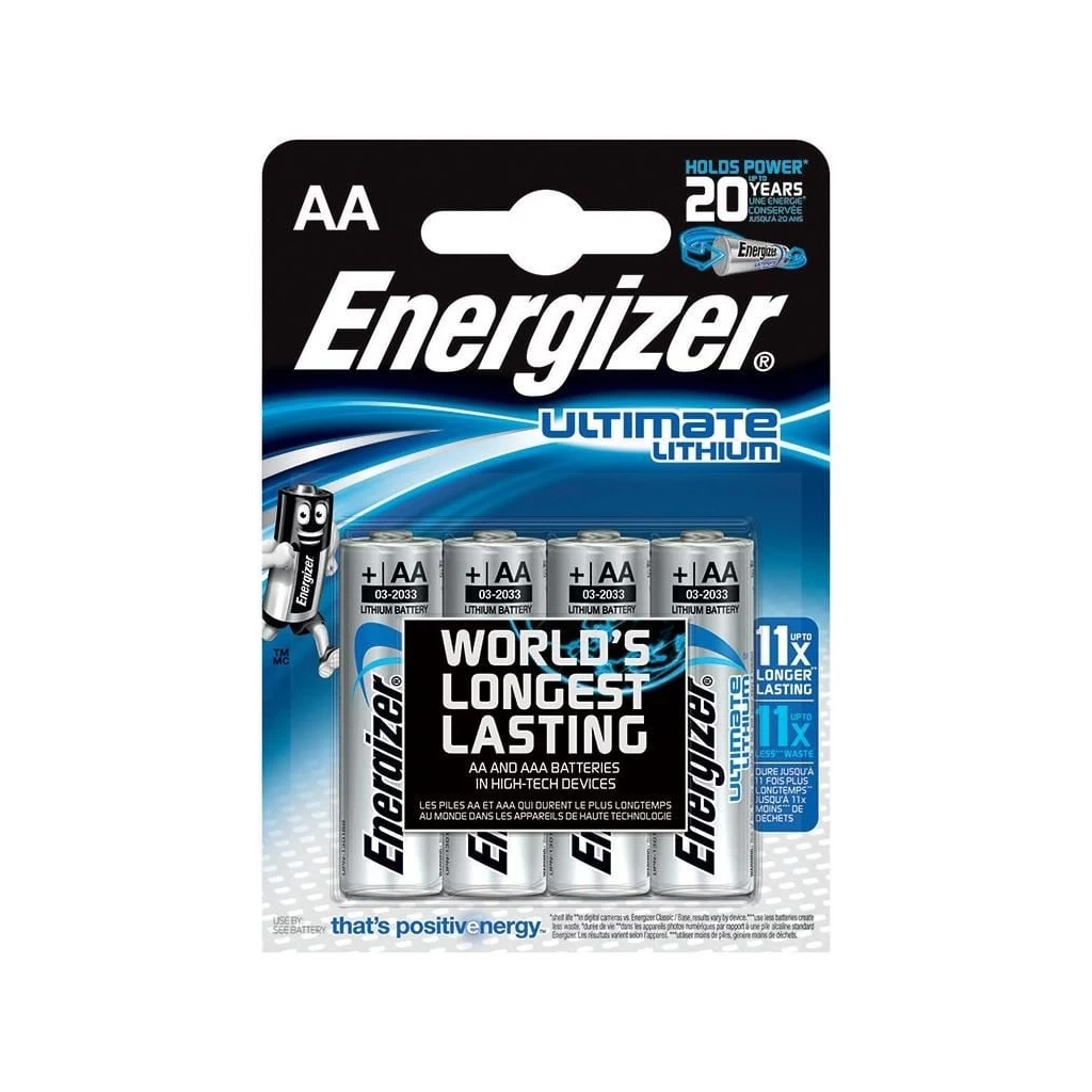 Energizer Ultimate Lithium AA L91 ceruzaelem (4db/csomag)  (7638900262643)