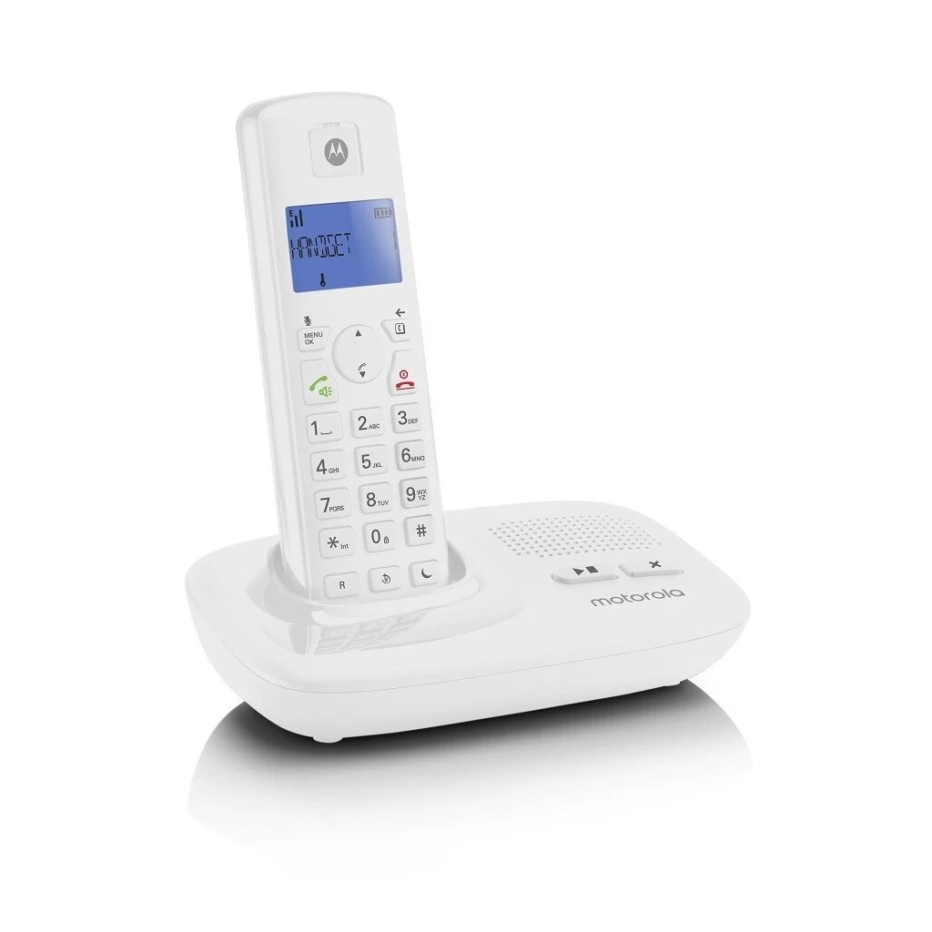 Motorola Fehér T411 Hordozható vezetékes Dect telefon, üzenetrögzítővel Motorola Fehér T411 Hordozható vezetékes Dect telefon, üzenetrögzítővel