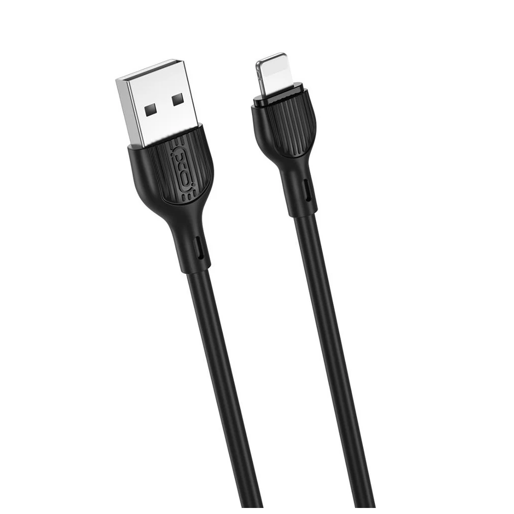 XO NB200 kábel USB-A / Lightning 2M 2.1A Fekete