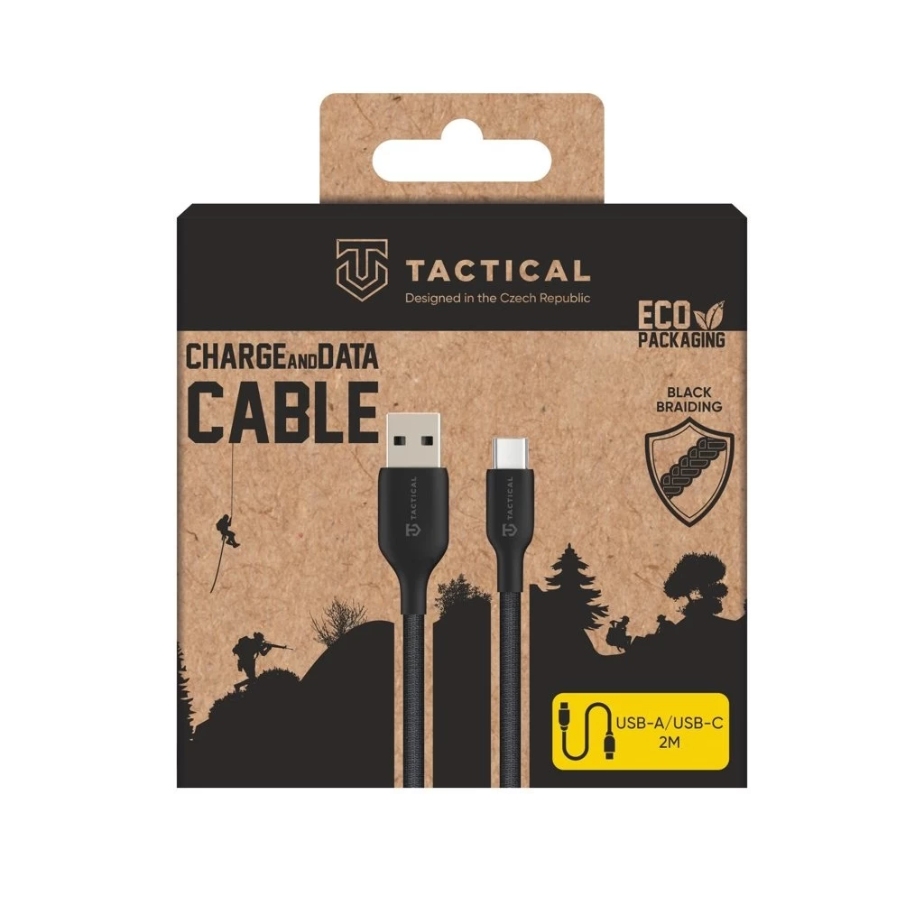 Tactical Stitch Thread Kábel USB-A/USB-C 2m fekete
