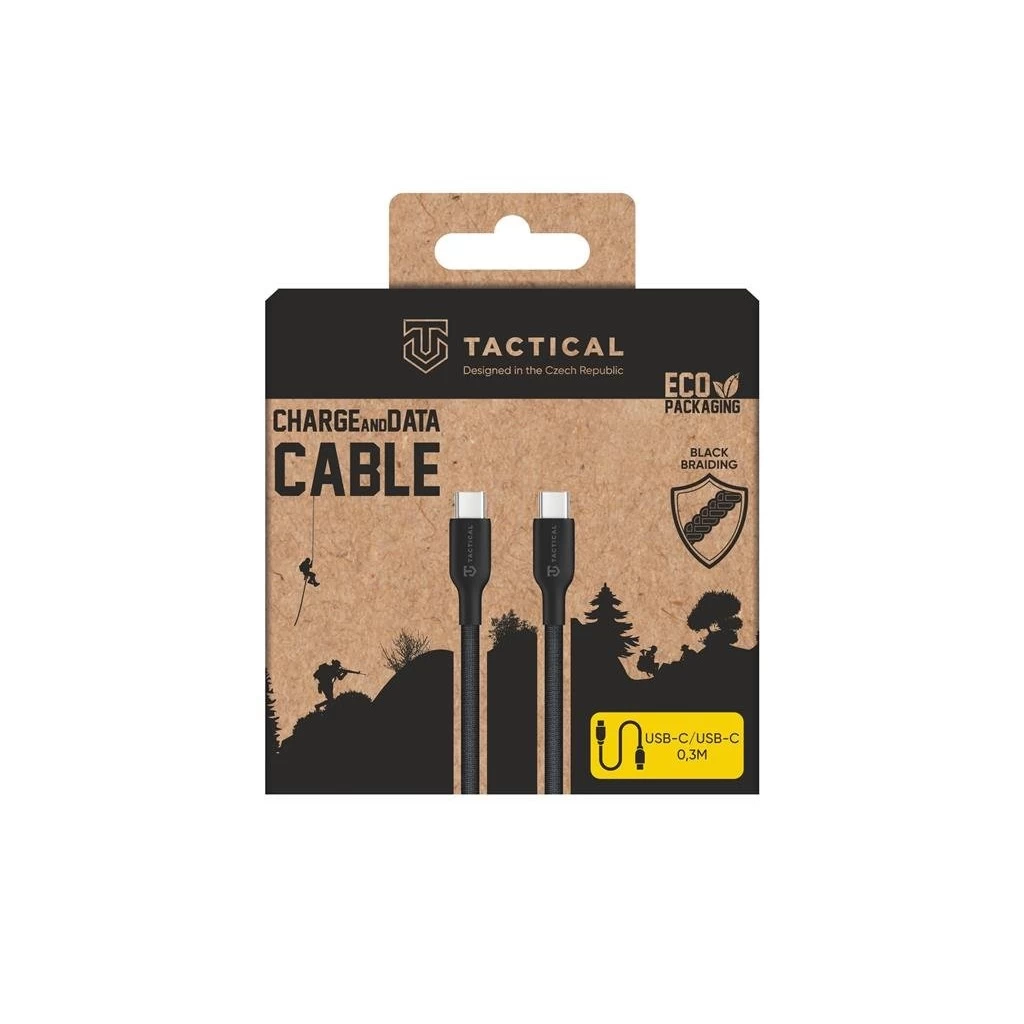 Tactical Stitch Thread kábel USB-C/USB-C 0.3m fekete