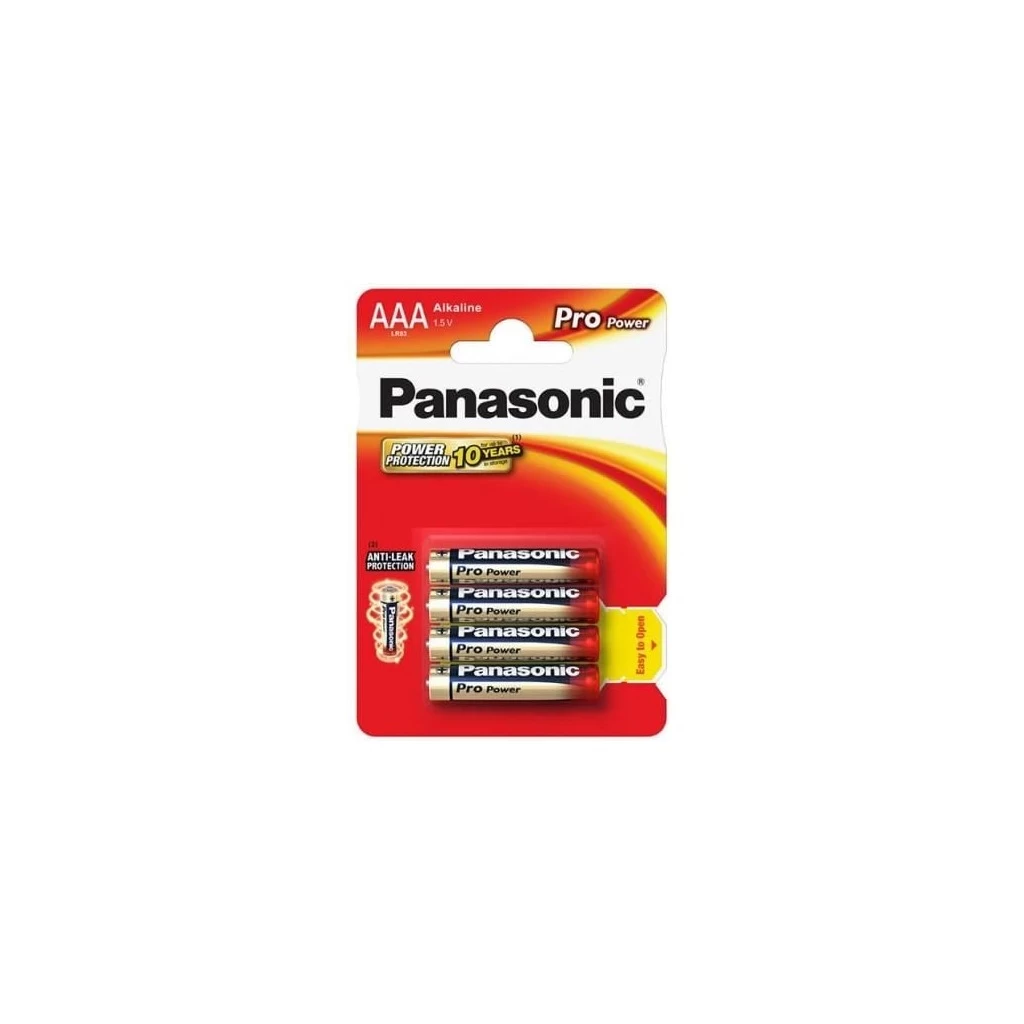 Panasonic Pro power 1.5V Alkáli AAA mini ceruza elem (4 db) (BK-LR03PPG-4BP)