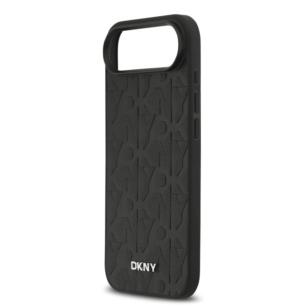 DKNY PU Leather Grid Pattern Magsafe tok iPhone Air készülékhez fekete
