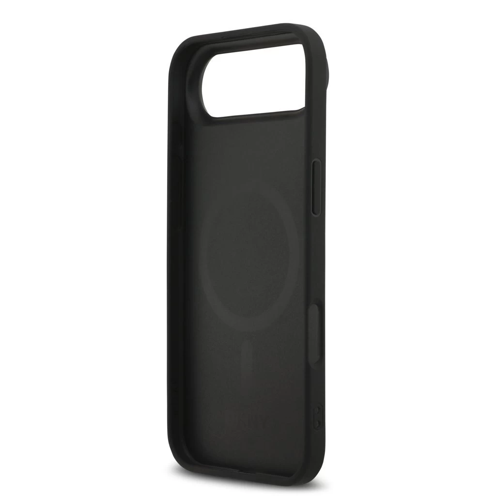 DKNY PU Leather Grid Pattern Magsafe tok iPhone Air készülékhez fekete