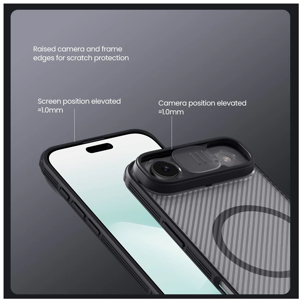 Nillkin CamShield PRO Magnetic Hard Tok for Apple iPhone Air készülékhez átlátszó fekete