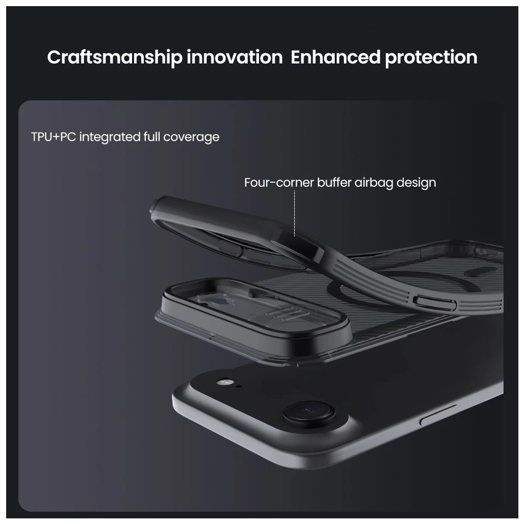 Nillkin CamShield PRO Magnetic Hard Tok for Apple iPhone Air készülékhez átlátszó fekete