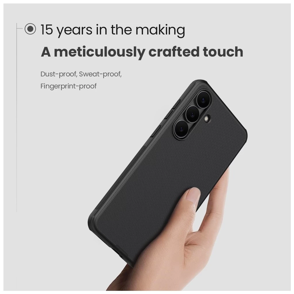 Nillkin Super Frosted PRO hátlapi tok Samsung Galaxy S25 FE készülékhez fekete