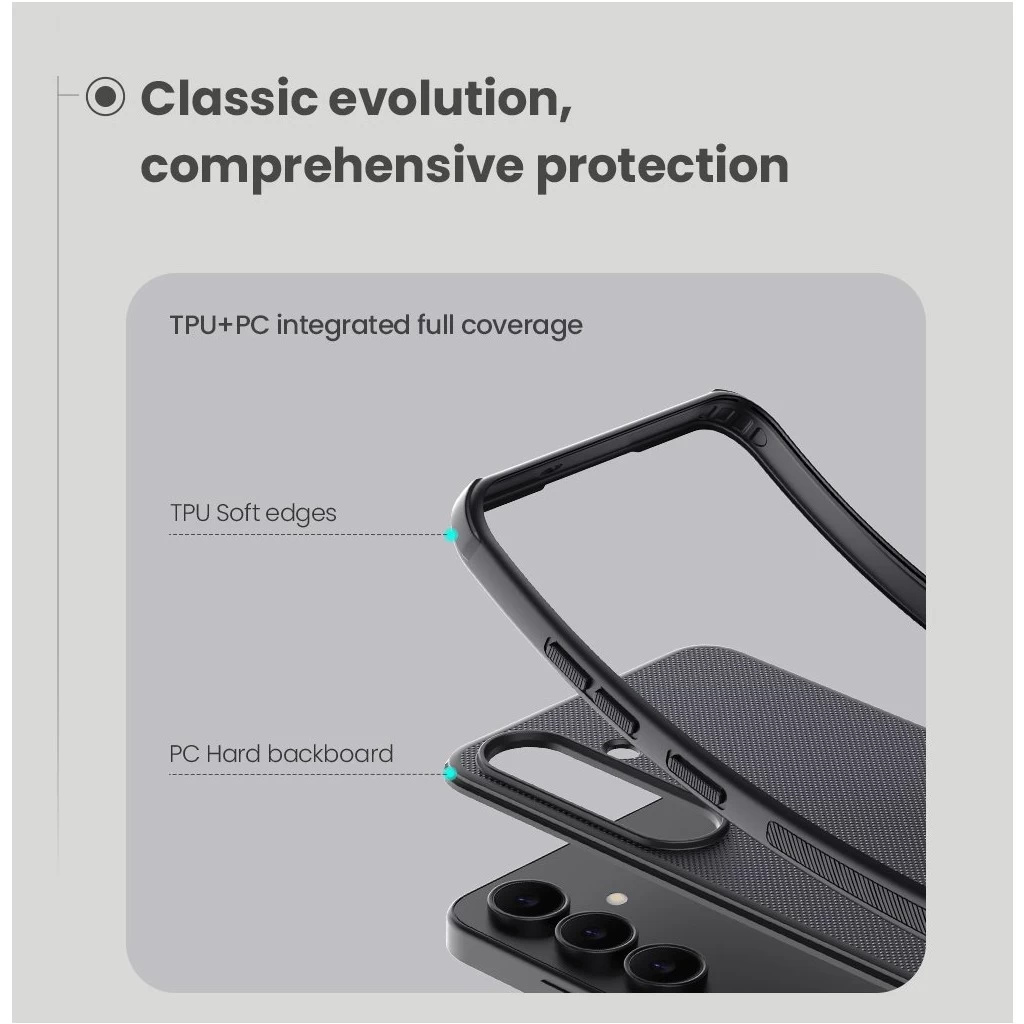 Nillkin Super Frosted PRO hátlapi tok Samsung Galaxy S25 FE készülékhez fekete