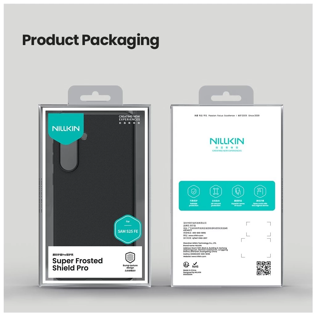 Nillkin Super Frosted PRO hátlapi tok Samsung Galaxy S25 FE készülékhez fekete