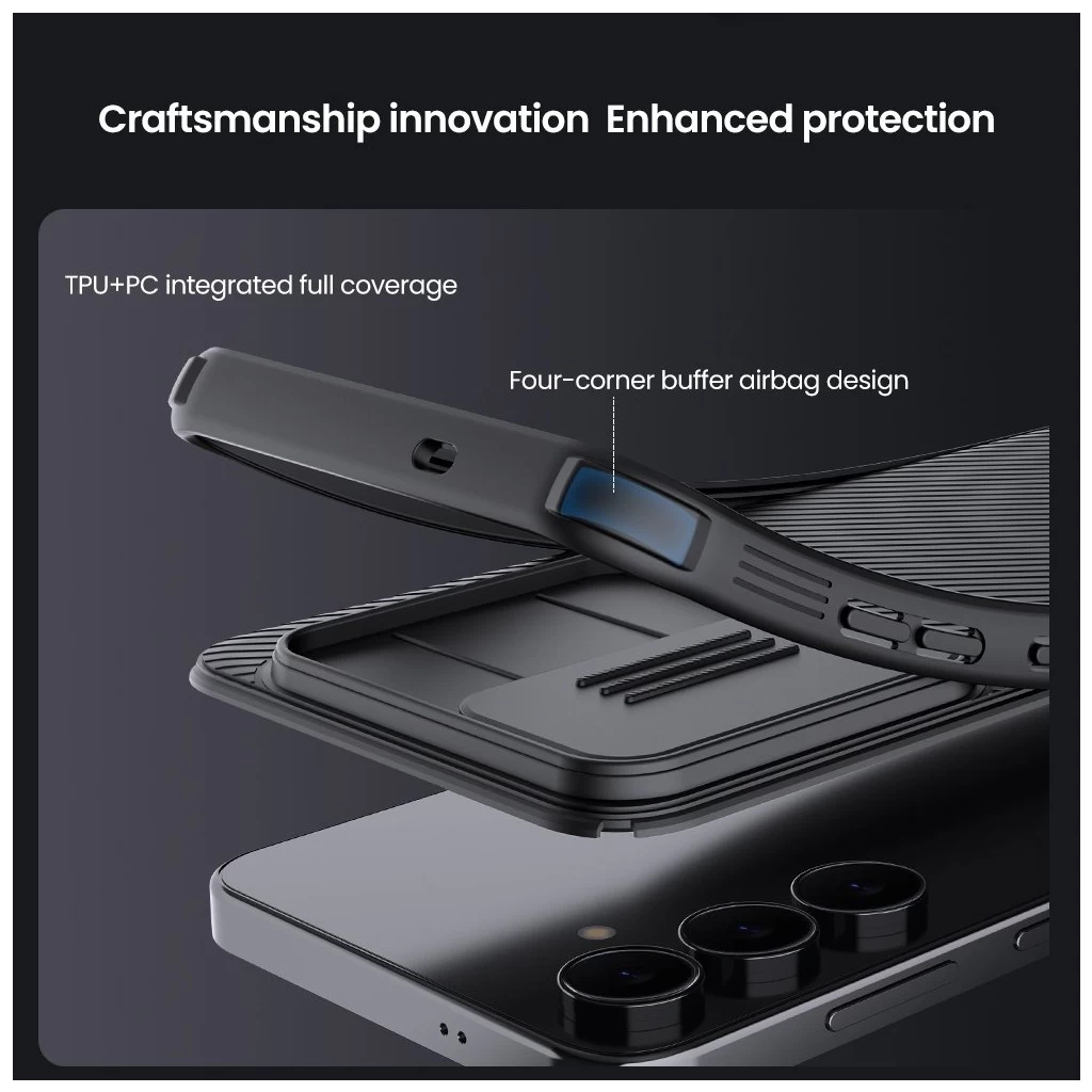 Nillkin CamShield PRO mágneses kemény tok Samsung Galaxy S25 FE készülékhez fekete