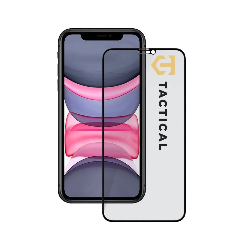 Tactical Glass Shield Privacy Stealth 5D kijelzővédő for Apple iPhone 11/XR készülékhez fekete