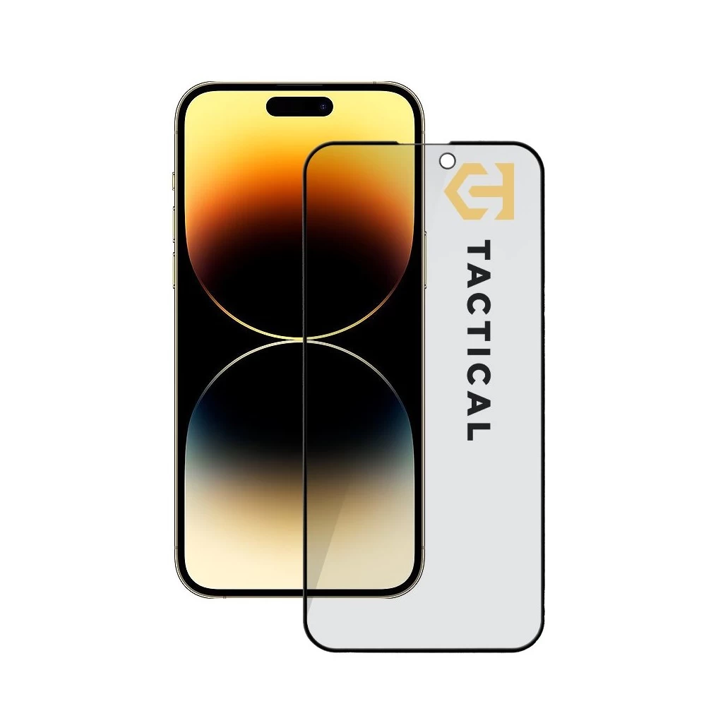 Tactical Glass Shield Privacy Stealth 5D kijelzővédő Apple iPhone 14 Pro Max készülékhez fekete