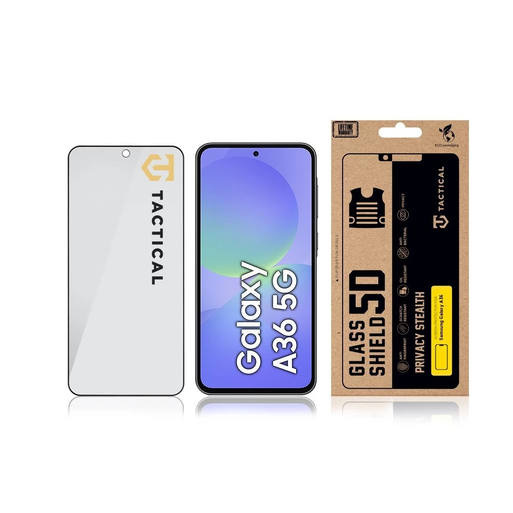 Tactical Glass Shield Privacy Stealth 5D Samsung Galaxy A36 készülékhez fekete