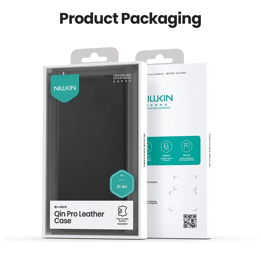 Nillkin Qin Book PRO tok az Apple iPhone Air készülékhez fekete