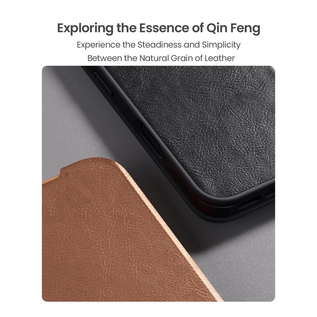 Nillkin Qin Book PRO tok Apple iPhone 17 Pro készülékhez fekete