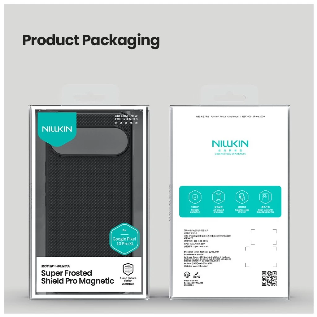 Nillkin Super Frosted PRO Magnetic hátoldali tok Google Pixel 10 Pro XL készülékhez fekete