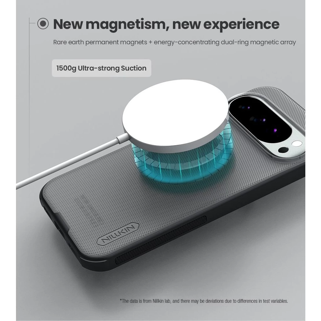 Nillkin Super Frosted PRO mágneses hátlap tok Google Pixel 10/10 Pro készülékhez átlátszó fekete