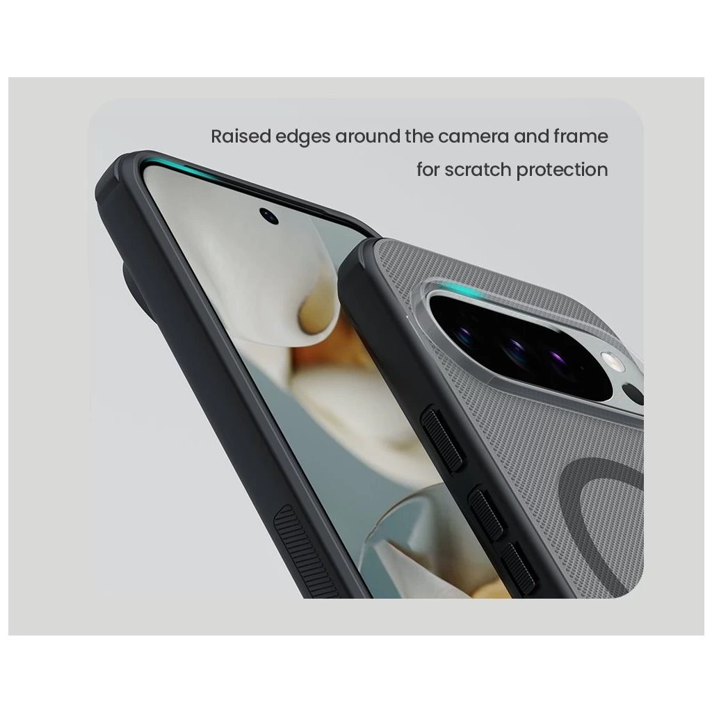 Nillkin Super Frosted PRO mágneses hátlap tok Google Pixel 10/10 Pro készülékhez átlátszó fekete