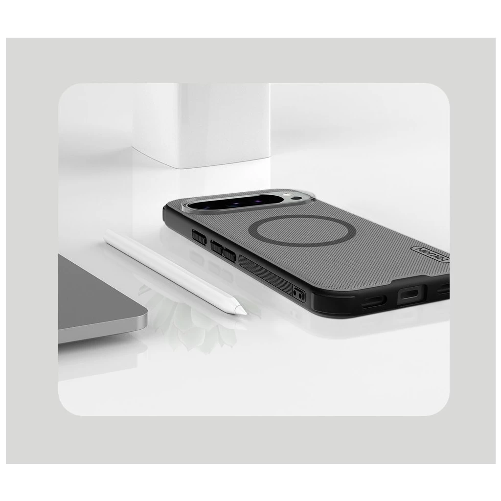 Nillkin Super Frosted PRO mágneses hátlap tok Google Pixel 10/10 Pro készülékhez átlátszó fekete