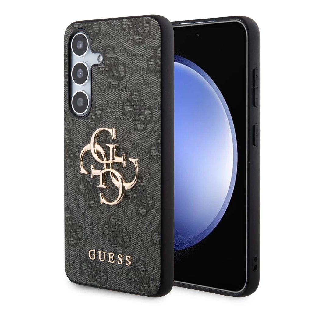 Guess PU 4G Metal Logo tok Samsung Galaxy S24+ készülékhez szürke