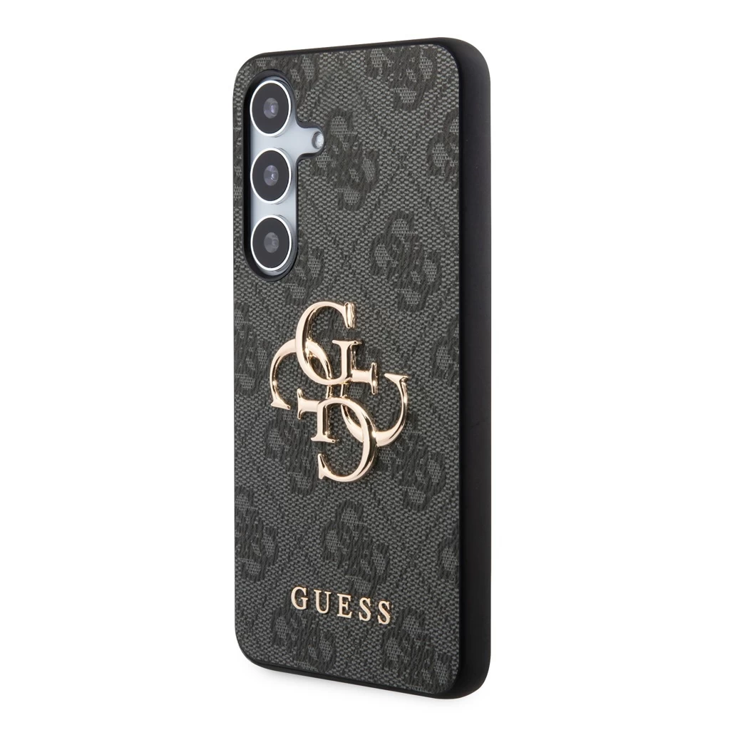Guess PU 4G Metal Logo tok Samsung Galaxy S24+ készülékhez szürke