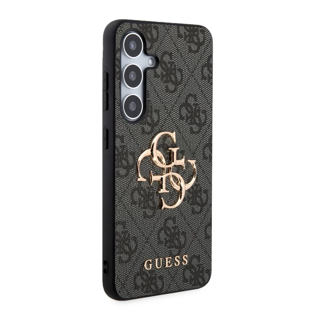 Guess PU 4G Metal Logo tok Samsung Galaxy S24+ készülékhez szürke