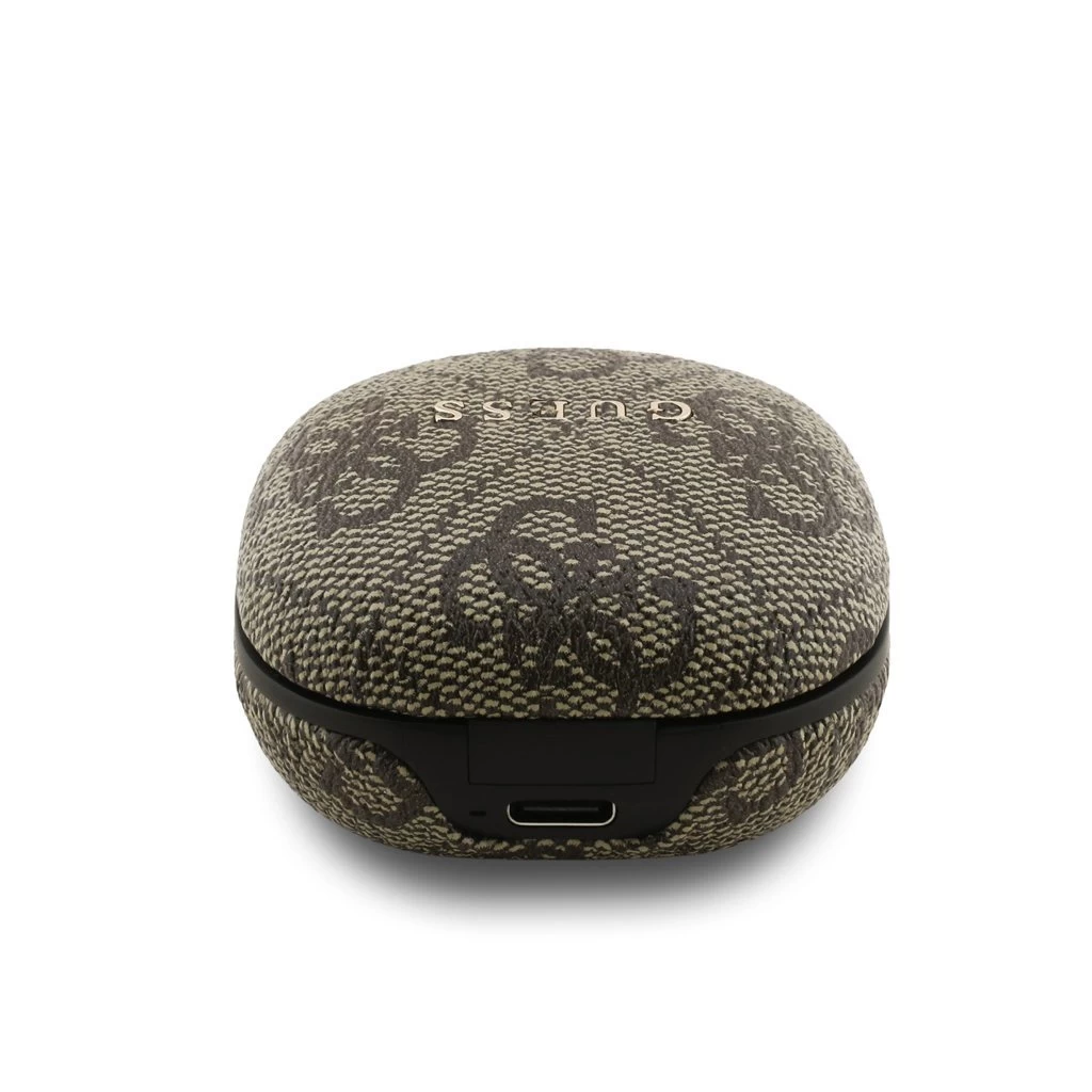 Guess PU 4G Script Logo ENC TWS vezeték nélküli fülhallgató barna